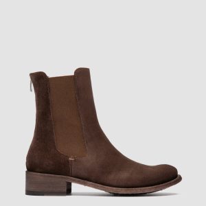 LISON 017 - Brown Suede Chelsea Boots