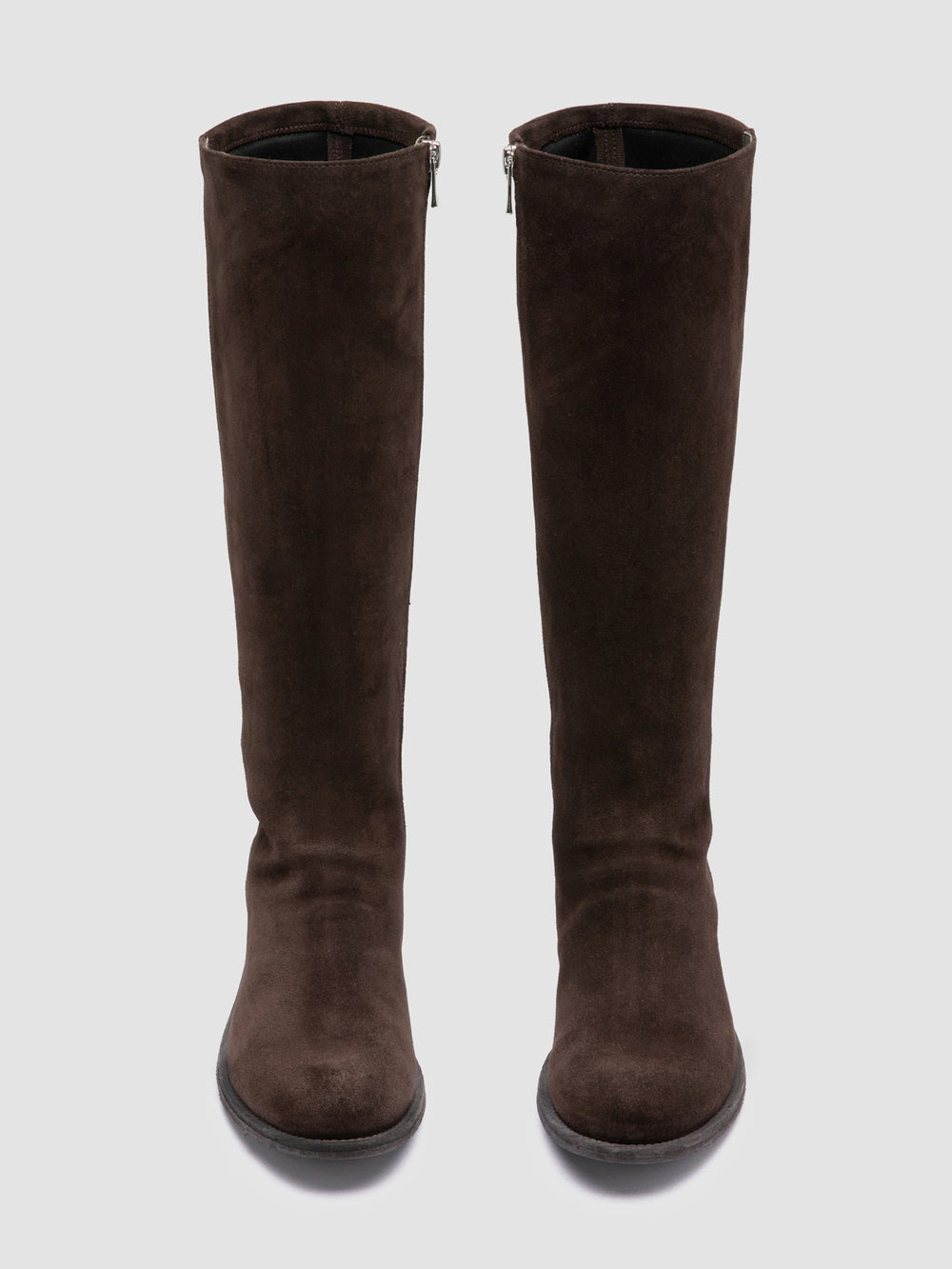 LISON 035 - Brown Stretch Suede Boots - Image 2
