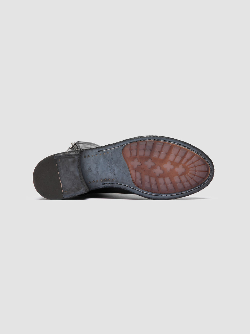 LISON 066 - Grey Leather Zipped Boots - Image 5