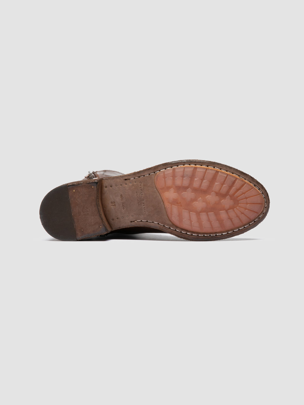 LISON 066 - Brown Leather Zipped Boots - Image 5