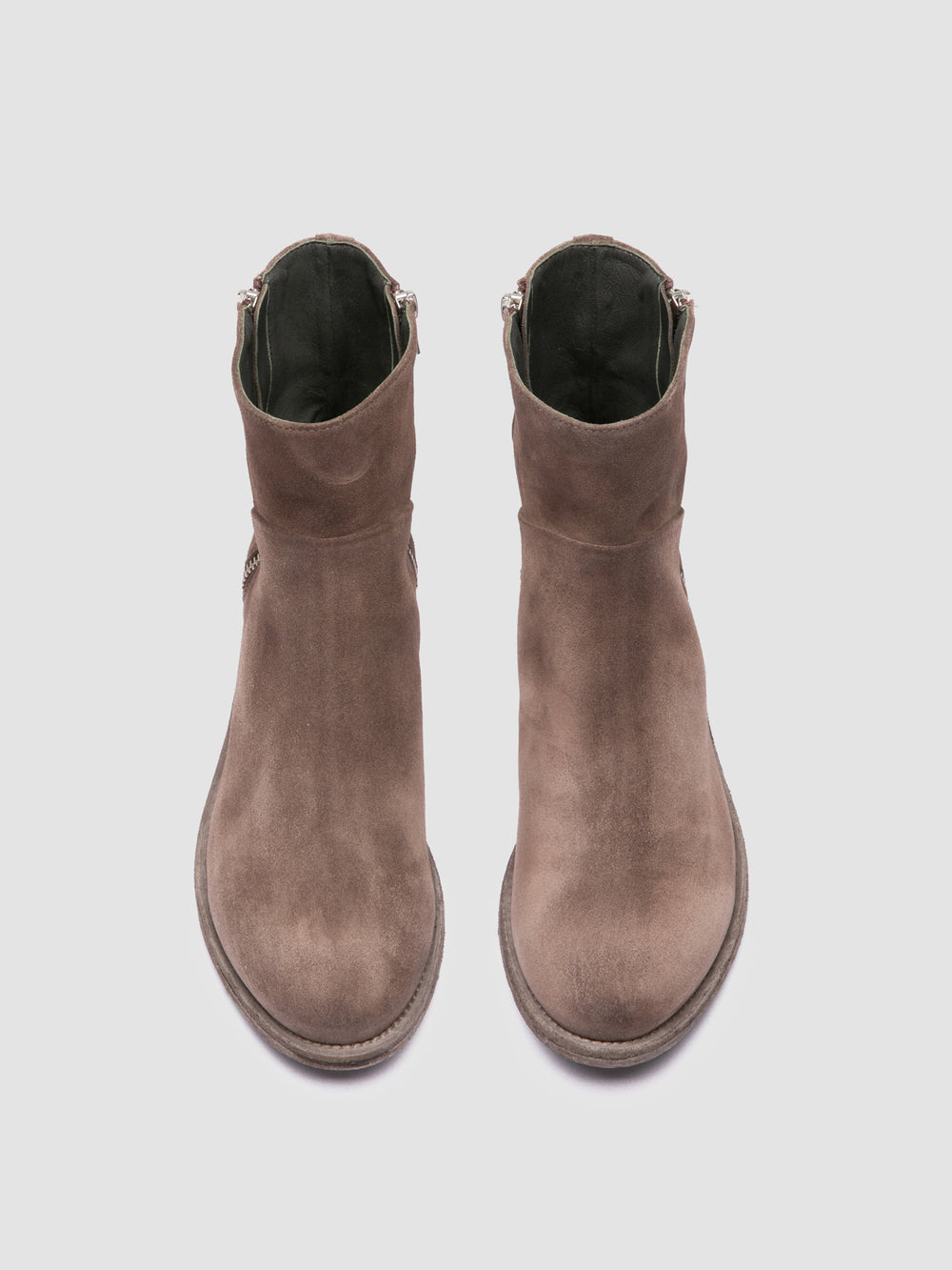 LISON 066 - Taupe Suede Zipped Boots - Image 2