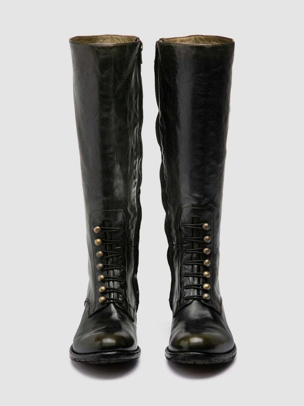 LISON 070 - Brown Leather Zip Boots - Image 2
