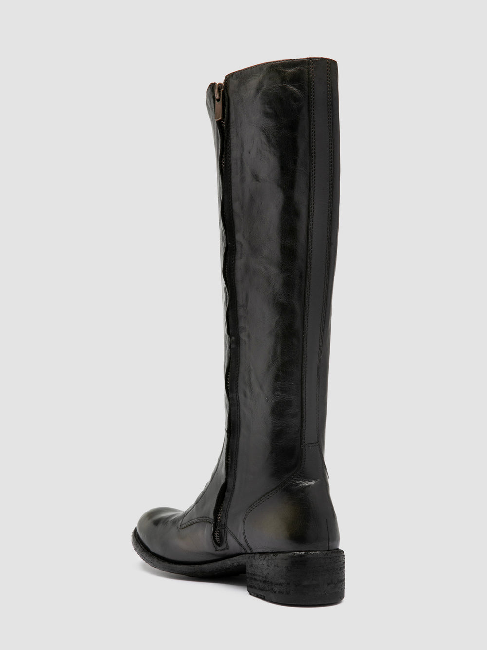 LISON 070 - Brown Leather Zip Boots - Image 4