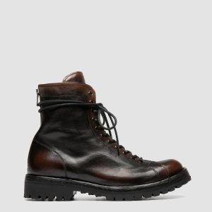 LORAINE 033 - Brown Leather Zip Boots