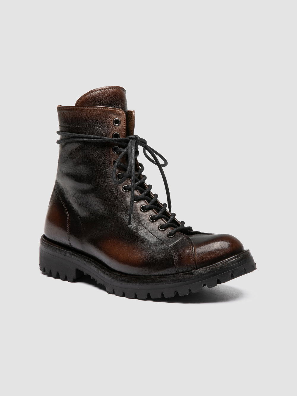 LORAINE 033 - Brown Leather Zip Boots - Image 3