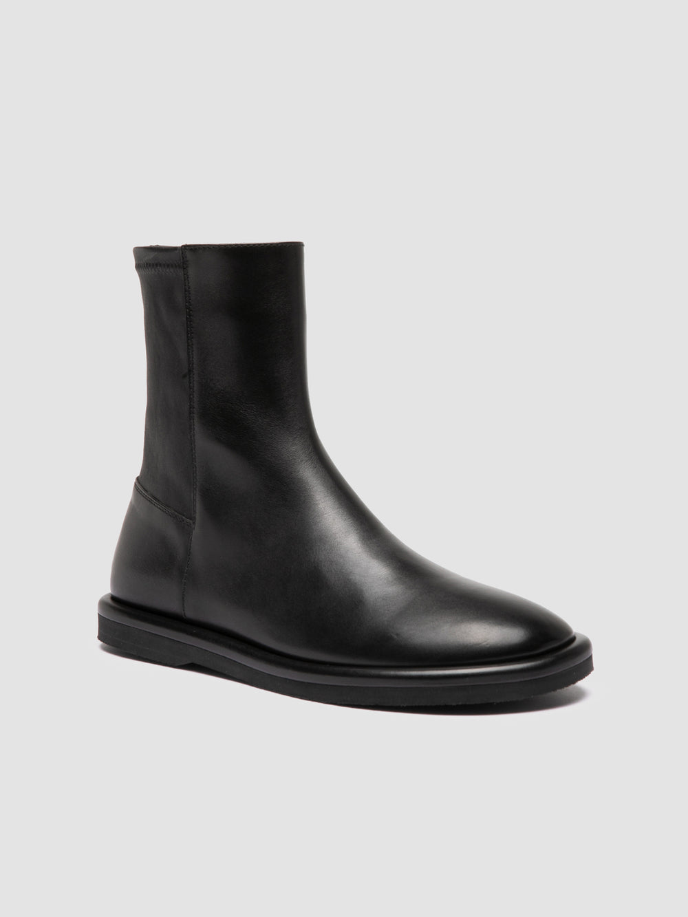 MARJORY 106 - Black Leather Zipped Boots - Image 3