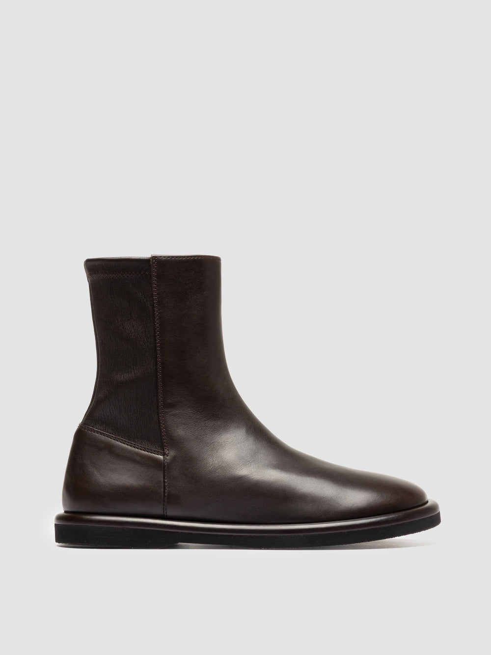 MARJORY 106 - Brown Leather Zipped Boots