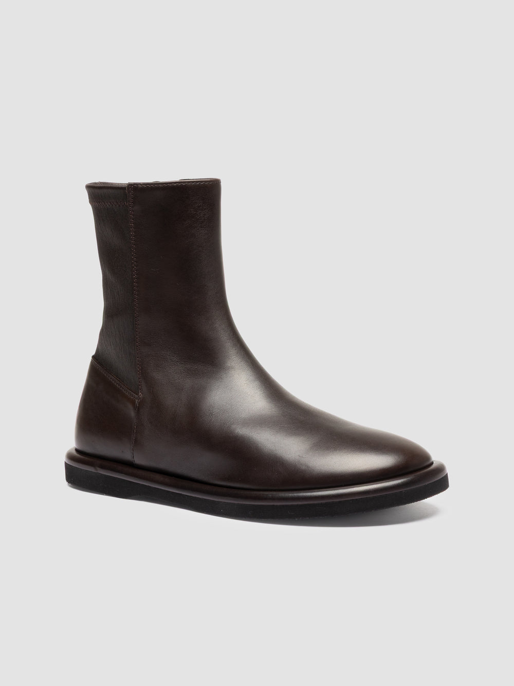 MARJORY 106 - Brown Leather Zipped Boots - Image 3