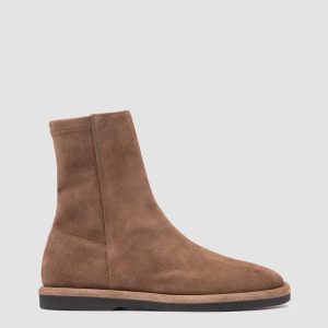 MARJORY 106 - Brown Suede Zipped Boots