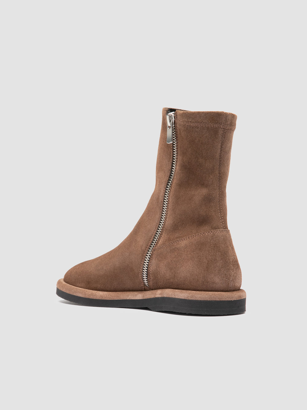MARJORY 106 - Brown Suede Zipped Boots - Image 4