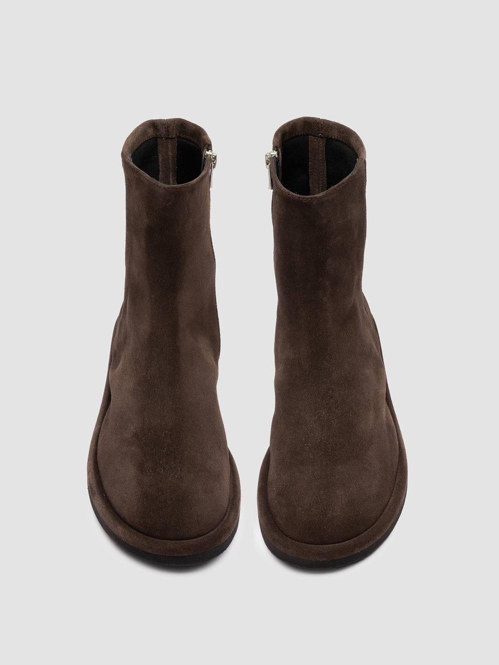 MARJORY 106 - Brown Suede Zipped Boots - Image 2