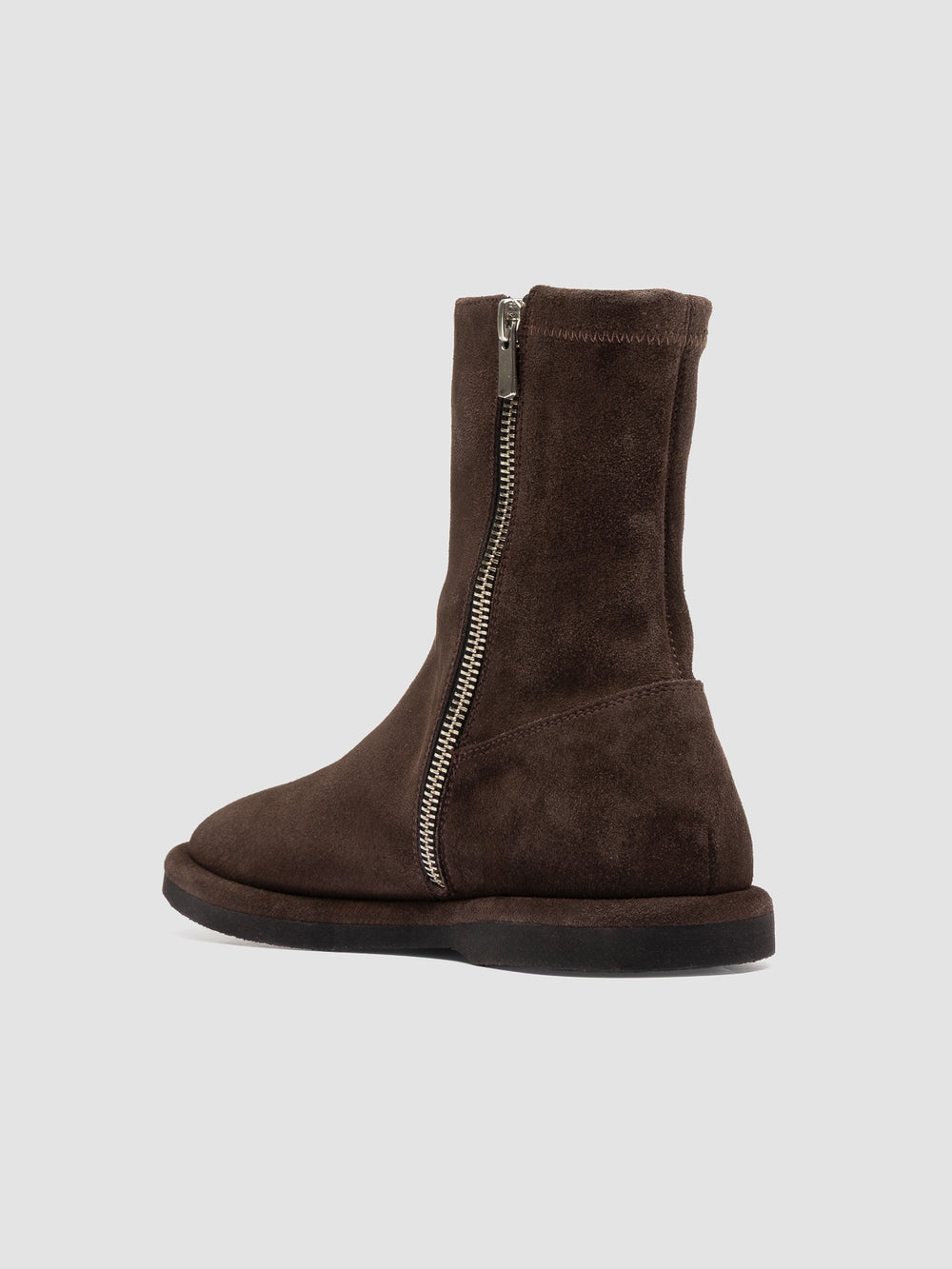 MARJORY 106 - Brown Suede Zipped Boots - Image 4