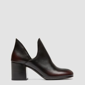 MAYREED 003 - Dark Brown Leather Pull On Boots