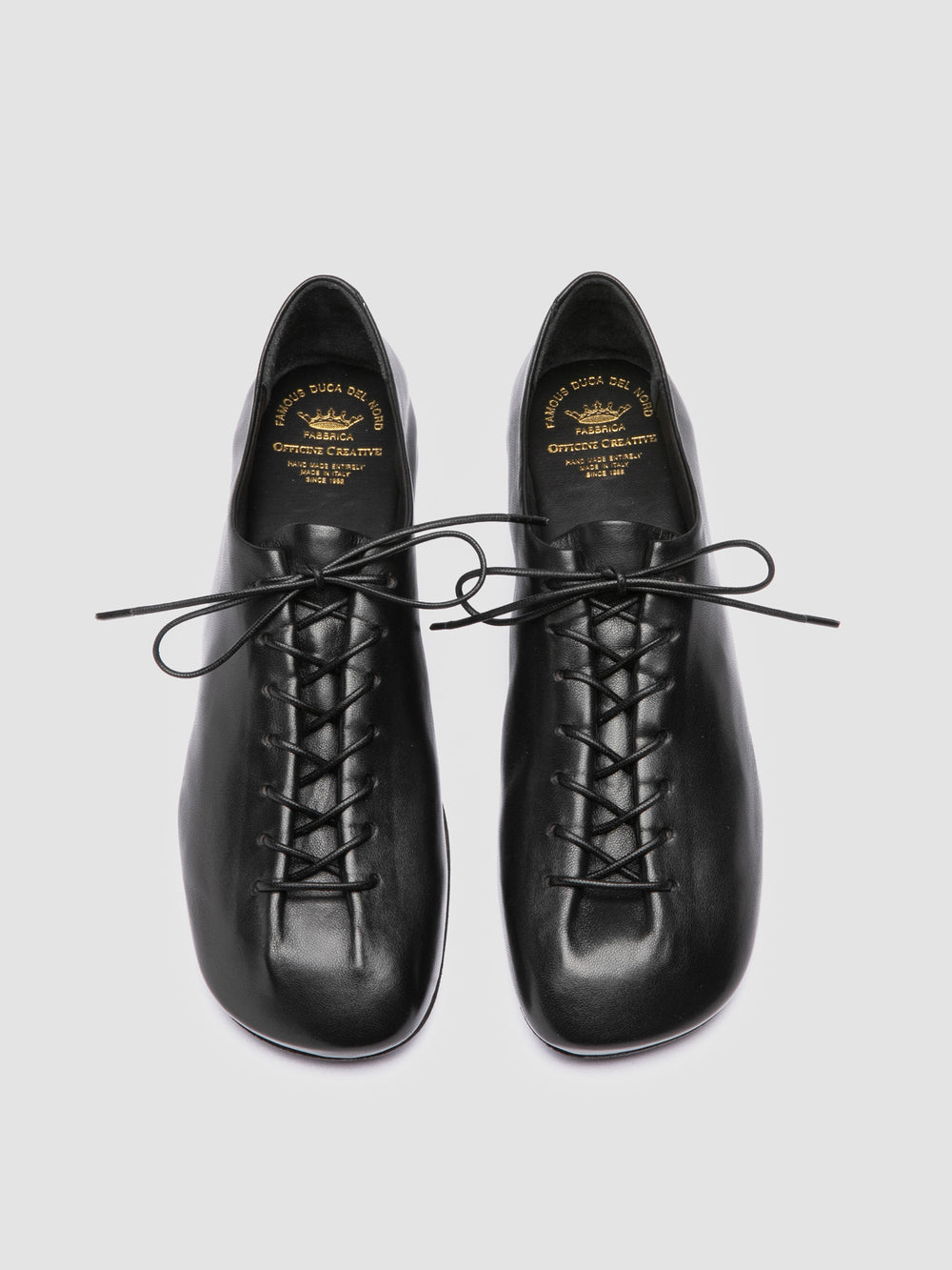 MEREDITH 004 - Black Leather Derby Shoes - Image 2
