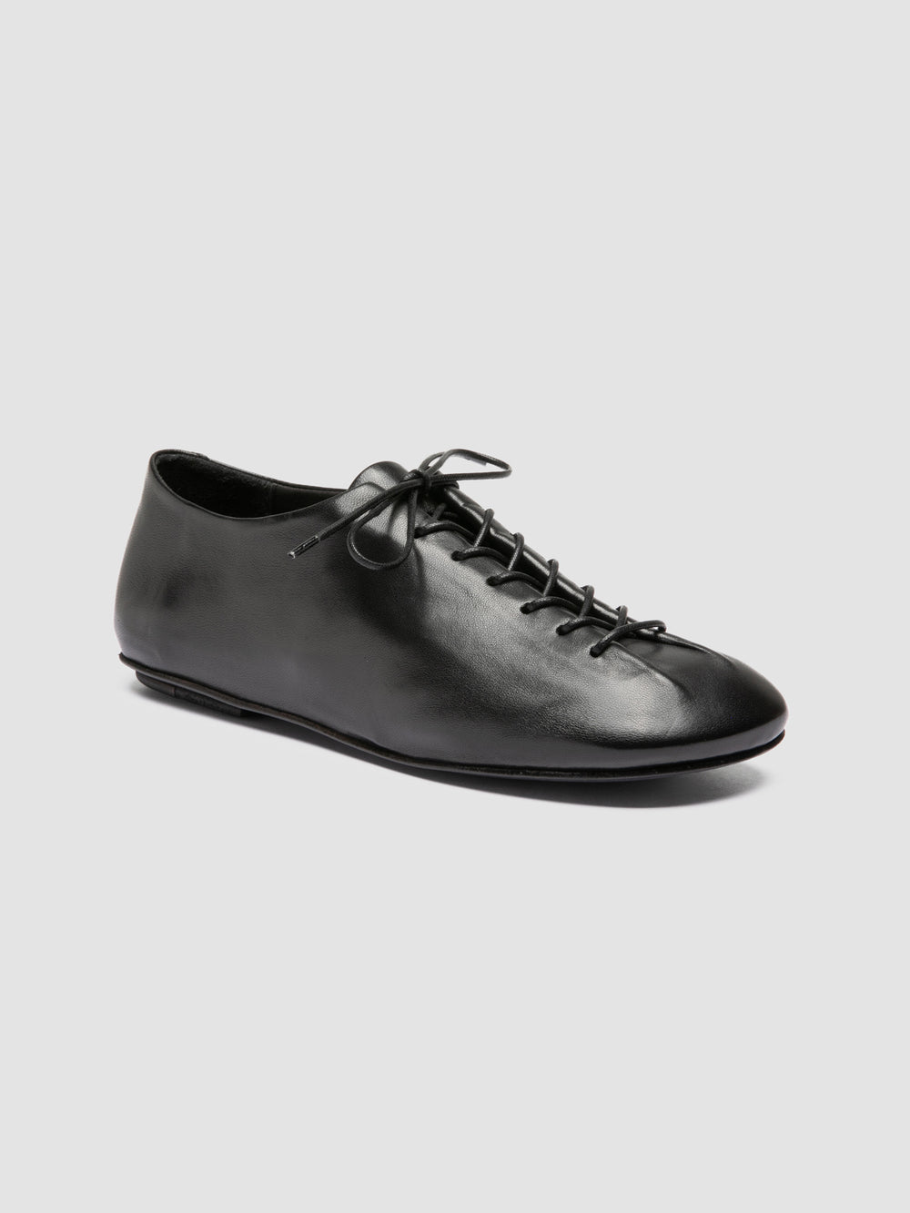 MEREDITH 004 - Black Leather Derby Shoes - Image 3