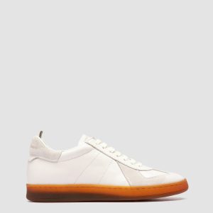 MILITIA 101 - White Leather and Suede Low Top Sneakers