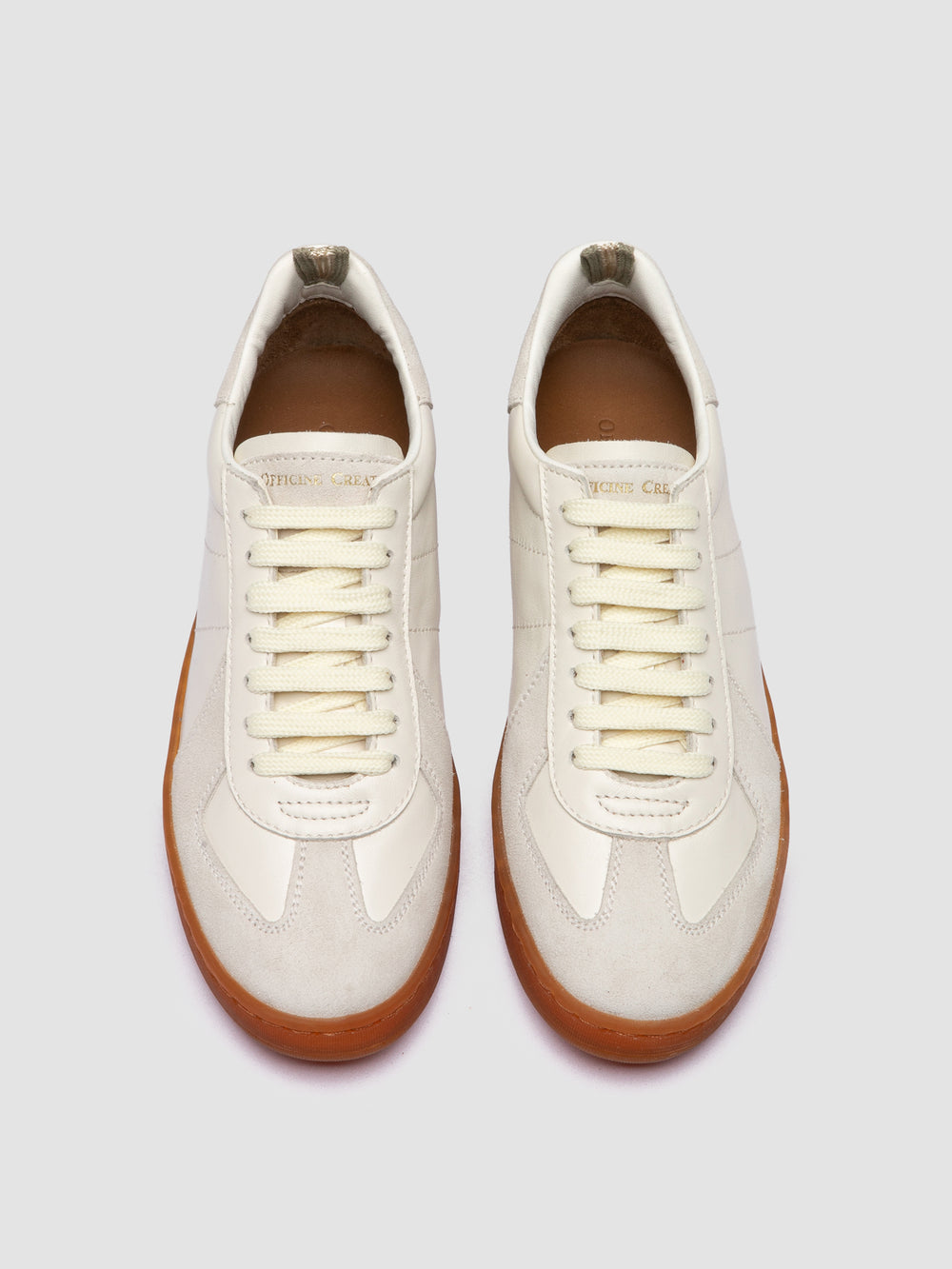 MILITIA 101 - White Leather and Suede Low Top Sneakers - Image 3