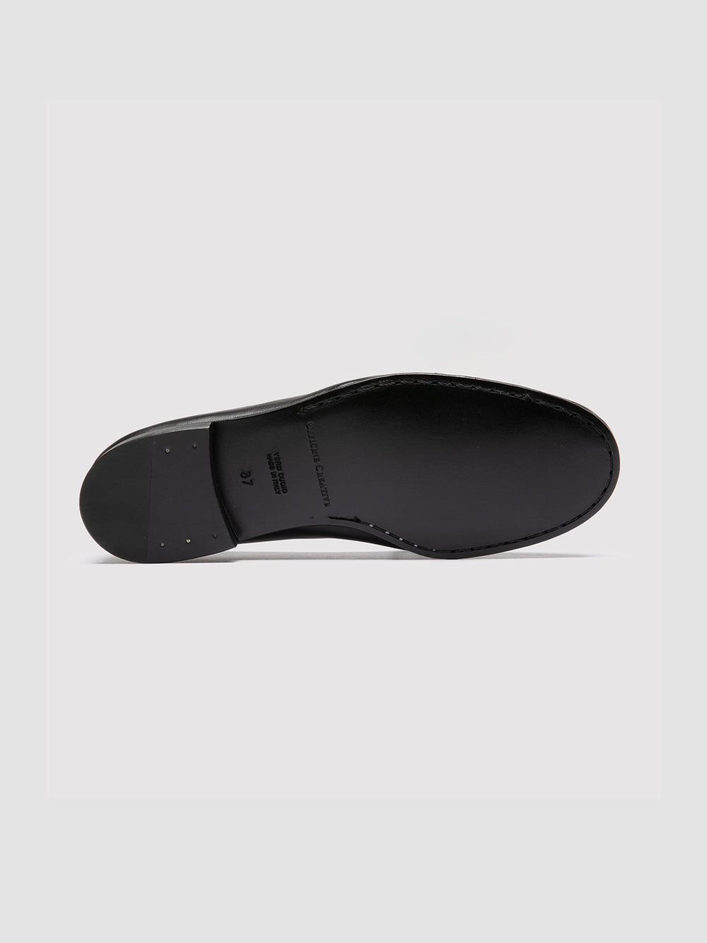 OLIVER 102 - Black Leather Ballerina Shoes - Image 5