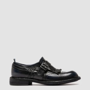 RUGGED 111 - Navy Leather Monk Shoes