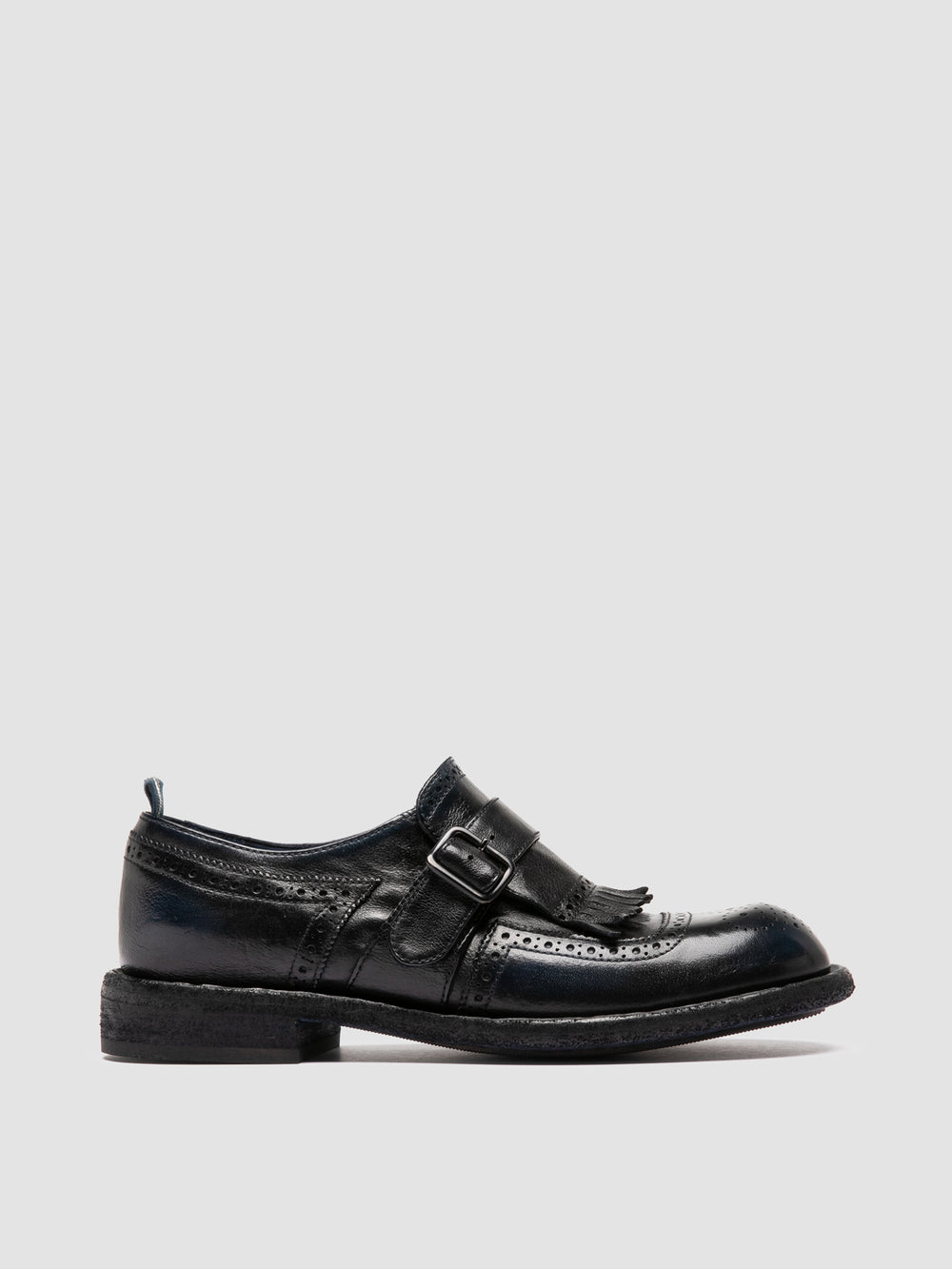 RUGGED 111 - Navy Leather Monk Shoes