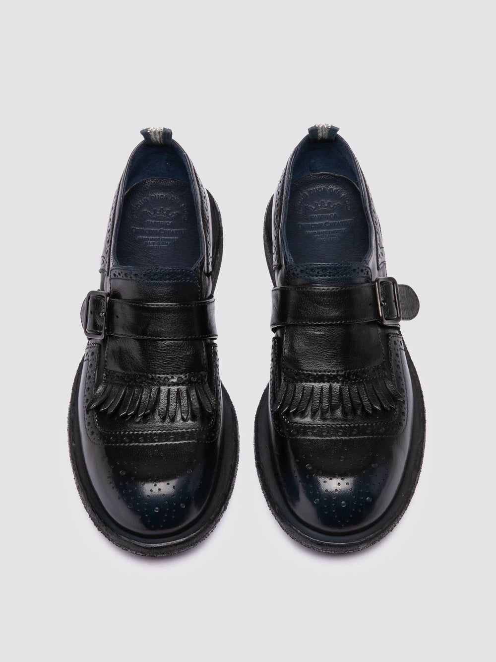 RUGGED 111 - Navy Leather Monk Shoes - Image 2