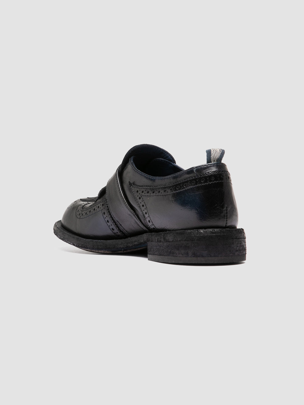 RUGGED 111 - Navy Leather Monk Shoes - Image 4