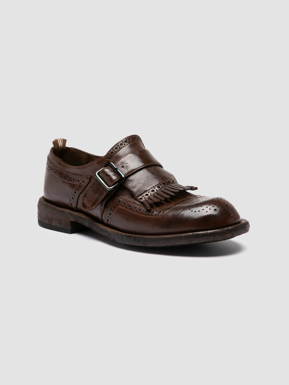RUGGED 111 - Brown Leather Monk Shoes - Image 4