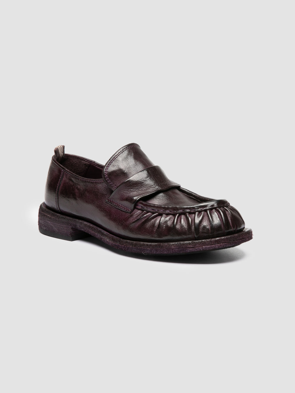 RUGGED 123_W - Burgundy Leather Penny Loafers - Image 3