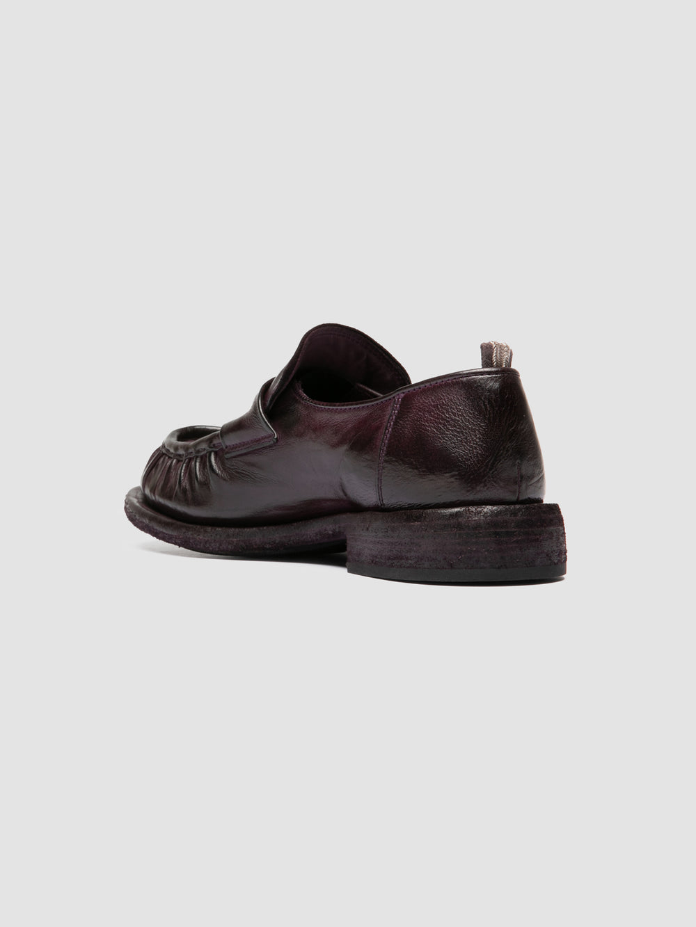 RUGGED 123_W - Burgundy Leather Penny Loafers - Image 4