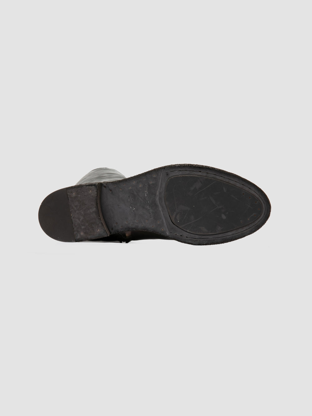 SELINE 039 - Grey Leather Zipped Boots - Image 5