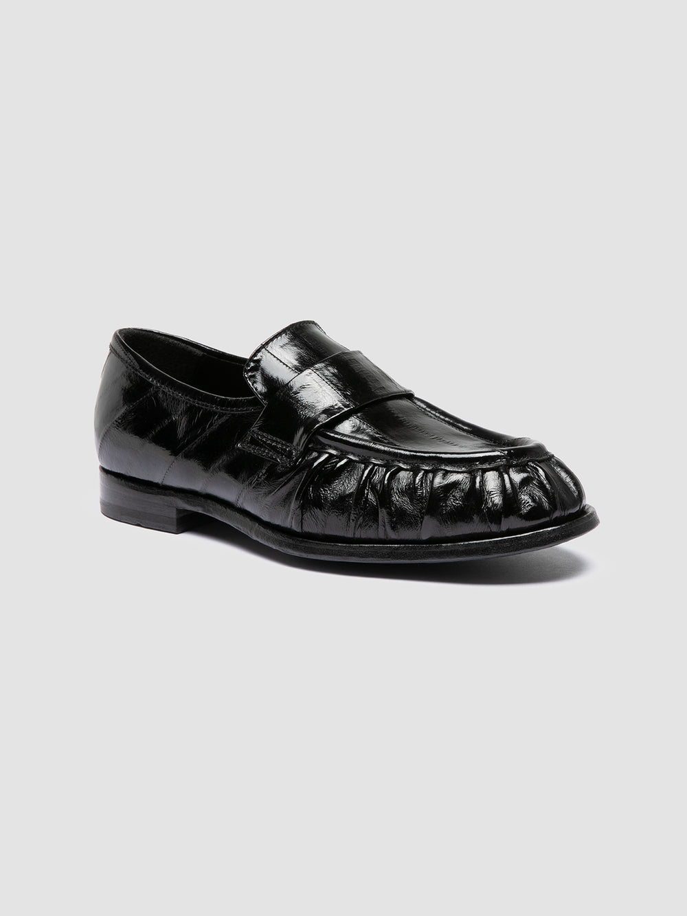 SOLITUDE 107 - Black Leather Penny Loafers - Image 4