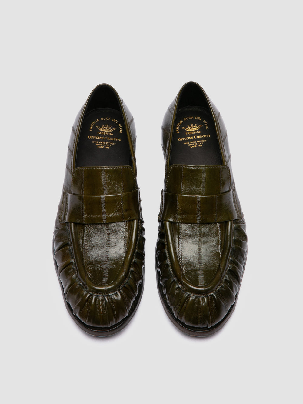 SOLITUDE 107 - Green Leather Penny Loafers - Image 2