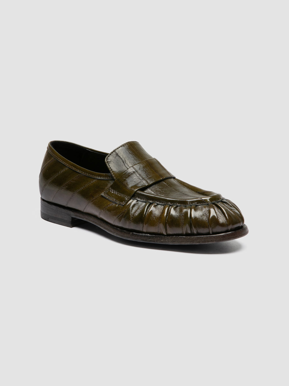 SOLITUDE 107 - Green Leather Penny Loafers - Image 3