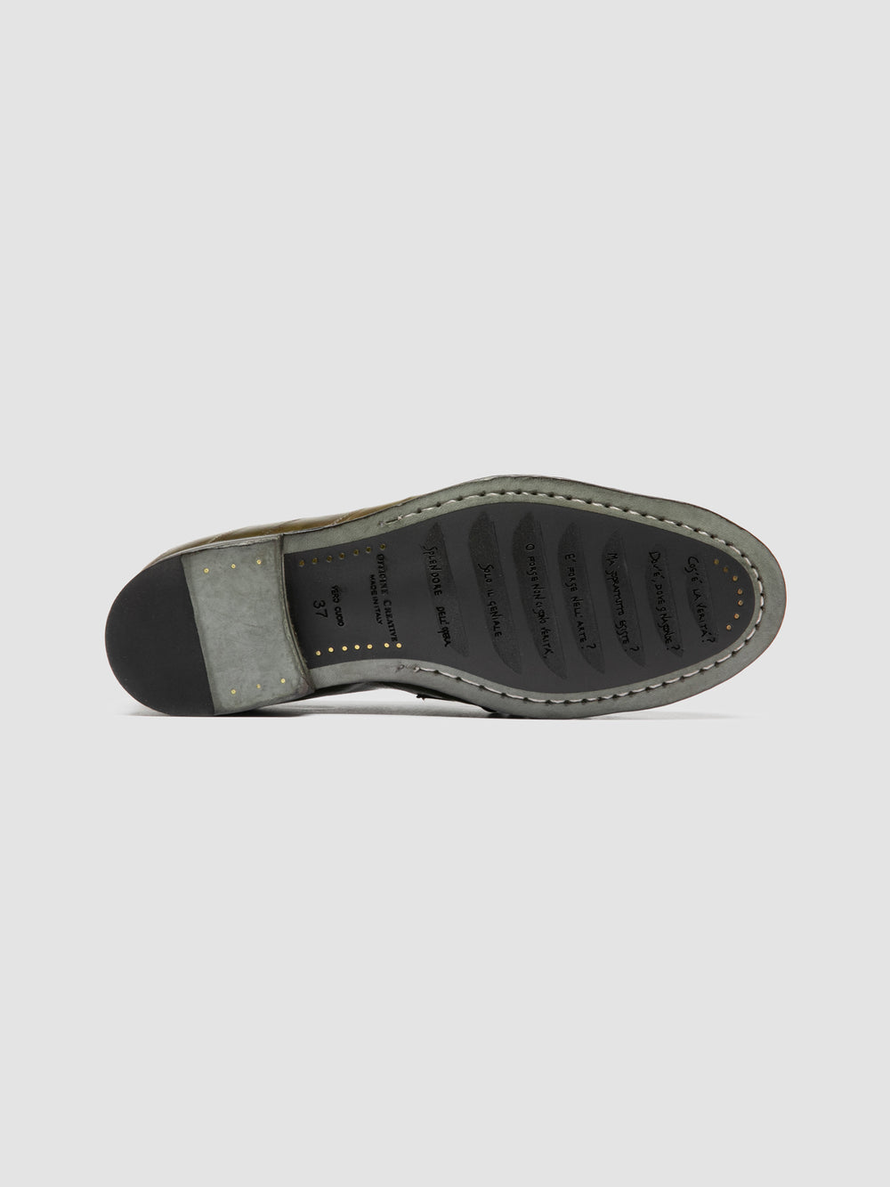 SOLITUDE 107 - Green Leather Penny Loafers - Image 5