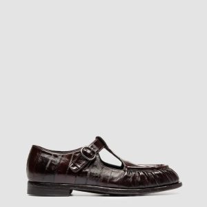 SOLITUDE 115 - Brown Leather T-Bar Shoes