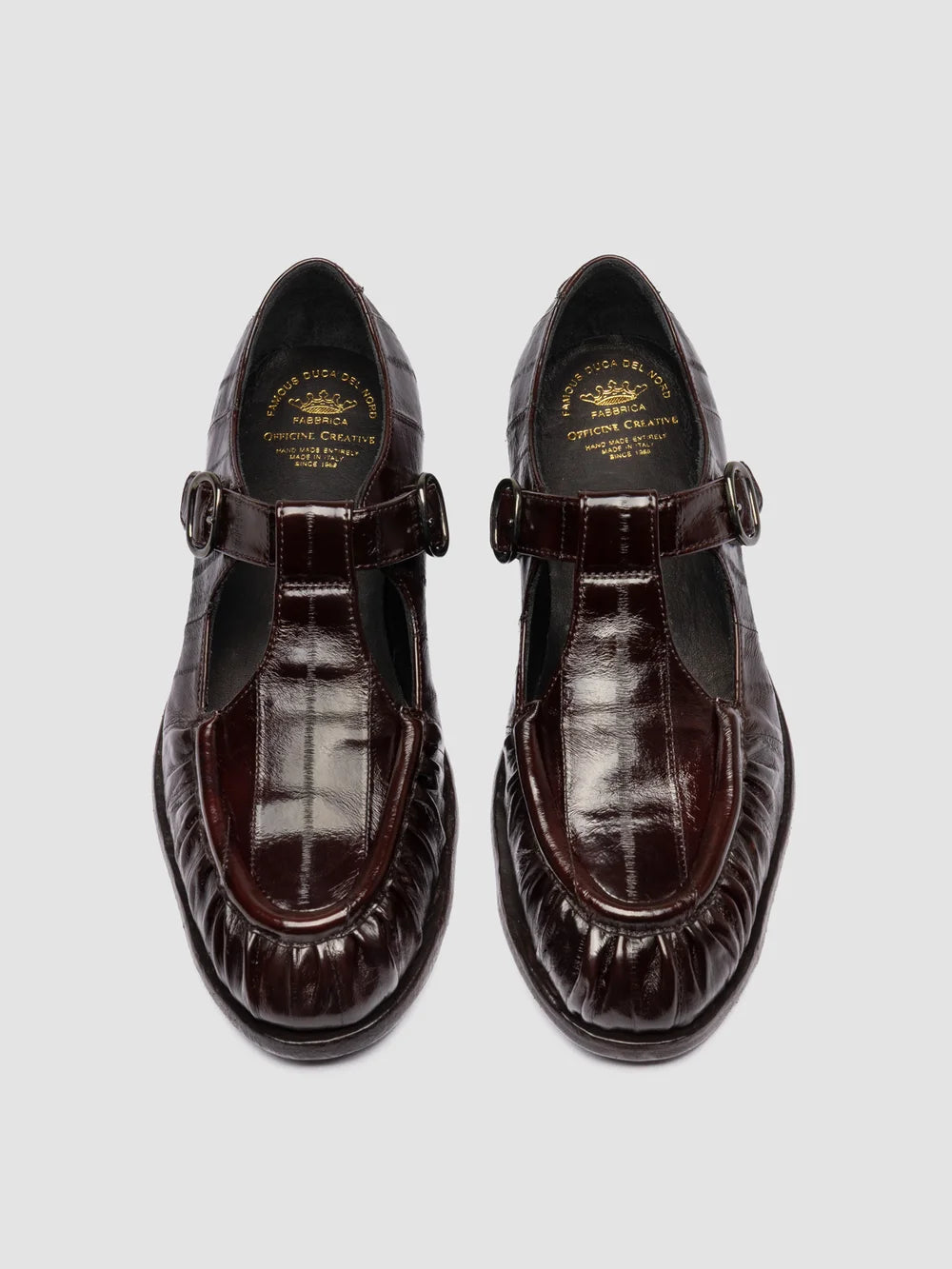 SOLITUDE 115 - Brown Leather T-Bar Shoes - Image 3