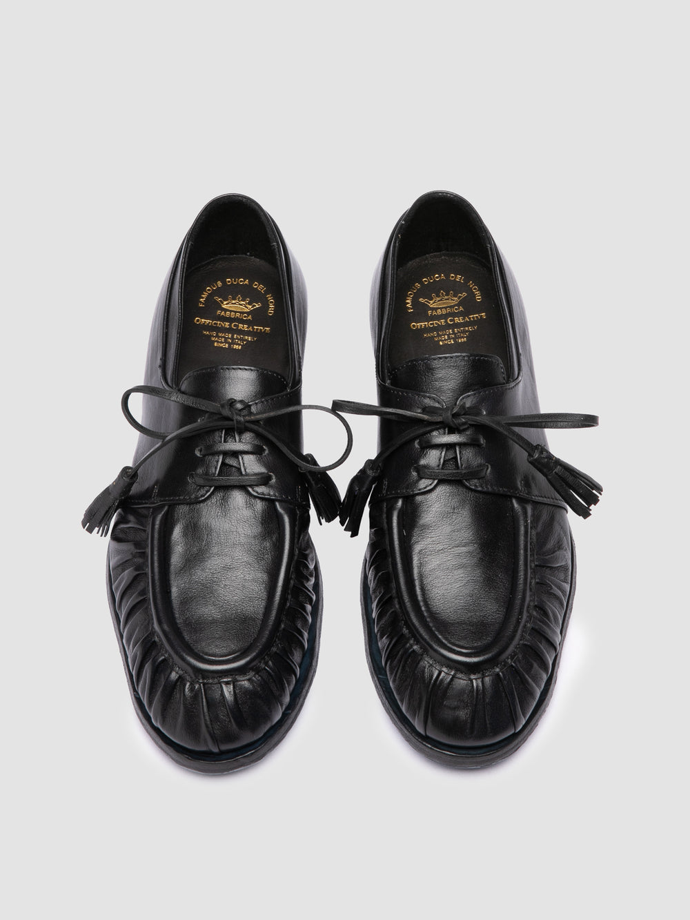 SOLITUDE 116_W - Blue Leather Derby Shoes - Image 2