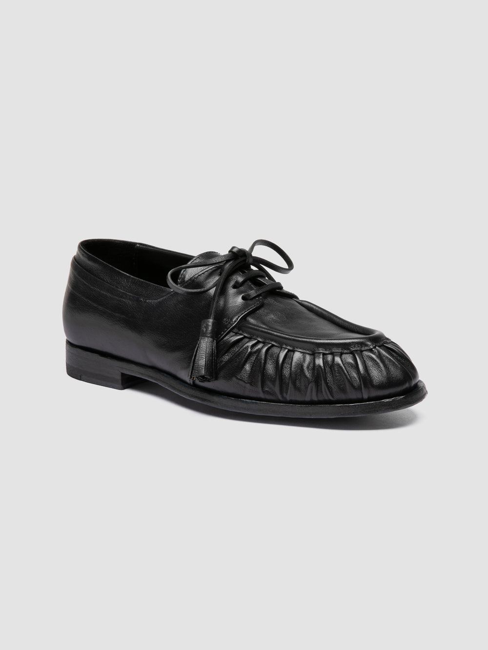 SOLITUDE 116_W - Blue Leather Derby Shoes - Image 3