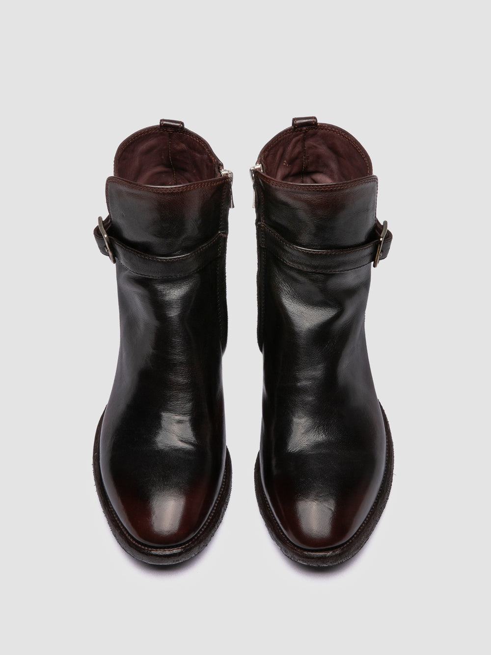 SONEGAL DD 002 - Brown Leather Zip Boots - Image 3