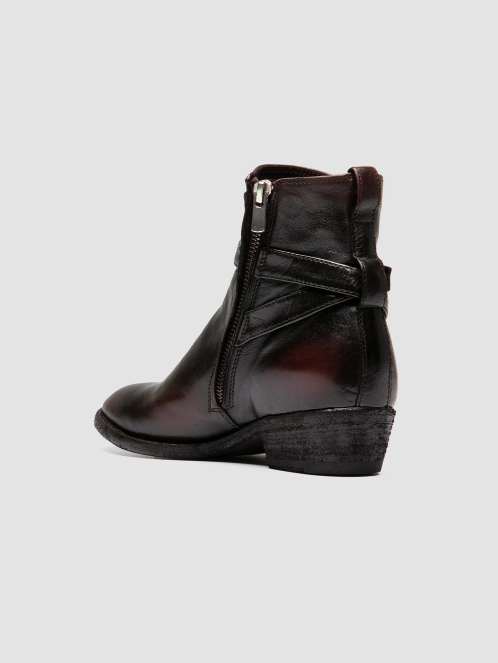 SONEGAL DD 002 - Brown Leather Zip Boots - Image 5