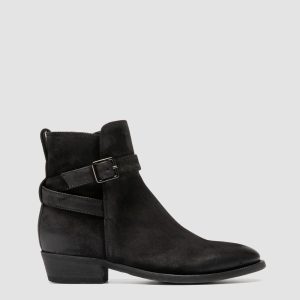SONEGAL DD 002 - Black Suede Zip Boots