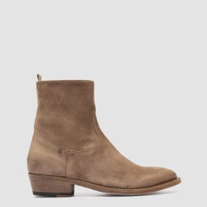 SONEGAL DD 003 - Brown Suede Zip Boots