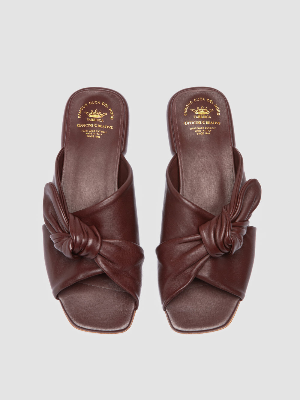 SUKI 007 - Burgundy Leather Slide Sandals - Image 2