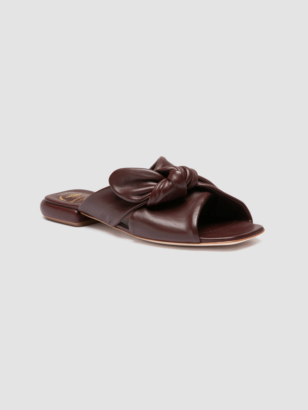 SUKI 007 - Burgundy Leather Slide Sandals - Image 3