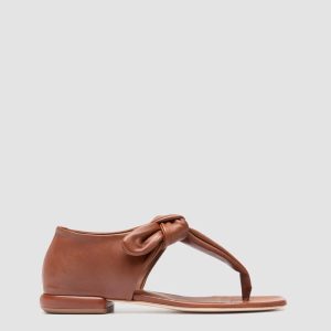SUKI 008 - Brown Leather Thong Sandals