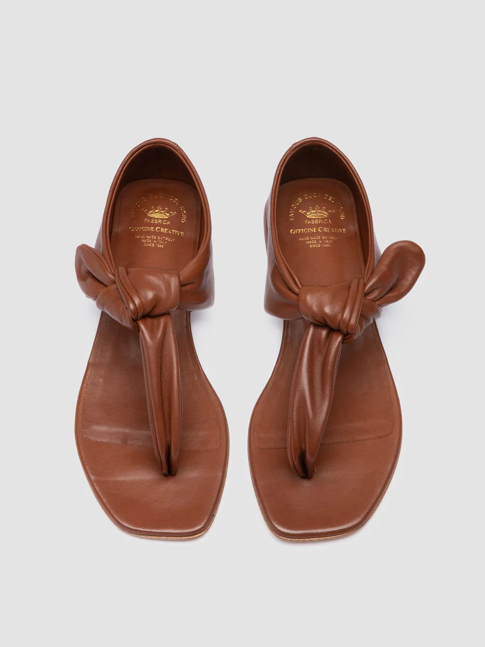 SUKI 008 - Brown Leather Thong Sandals - Image 2