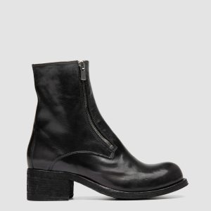 THUBBLE 105 - Black Leather Zip Boots