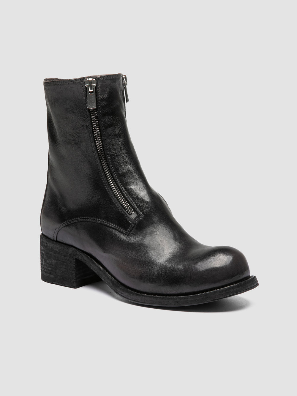 THUBBLE 105 - Black Leather Zip Boots - Image 3