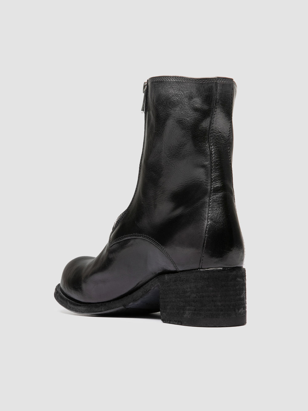 THUBBLE 105 - Black Leather Zip Boots - Image 4