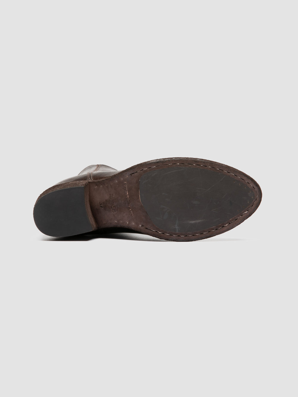 WADE 013 - Brown Leather Zipped Boots - Image 5